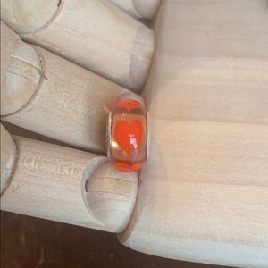 Pandora Murano Orange Hearts Charm - Retired